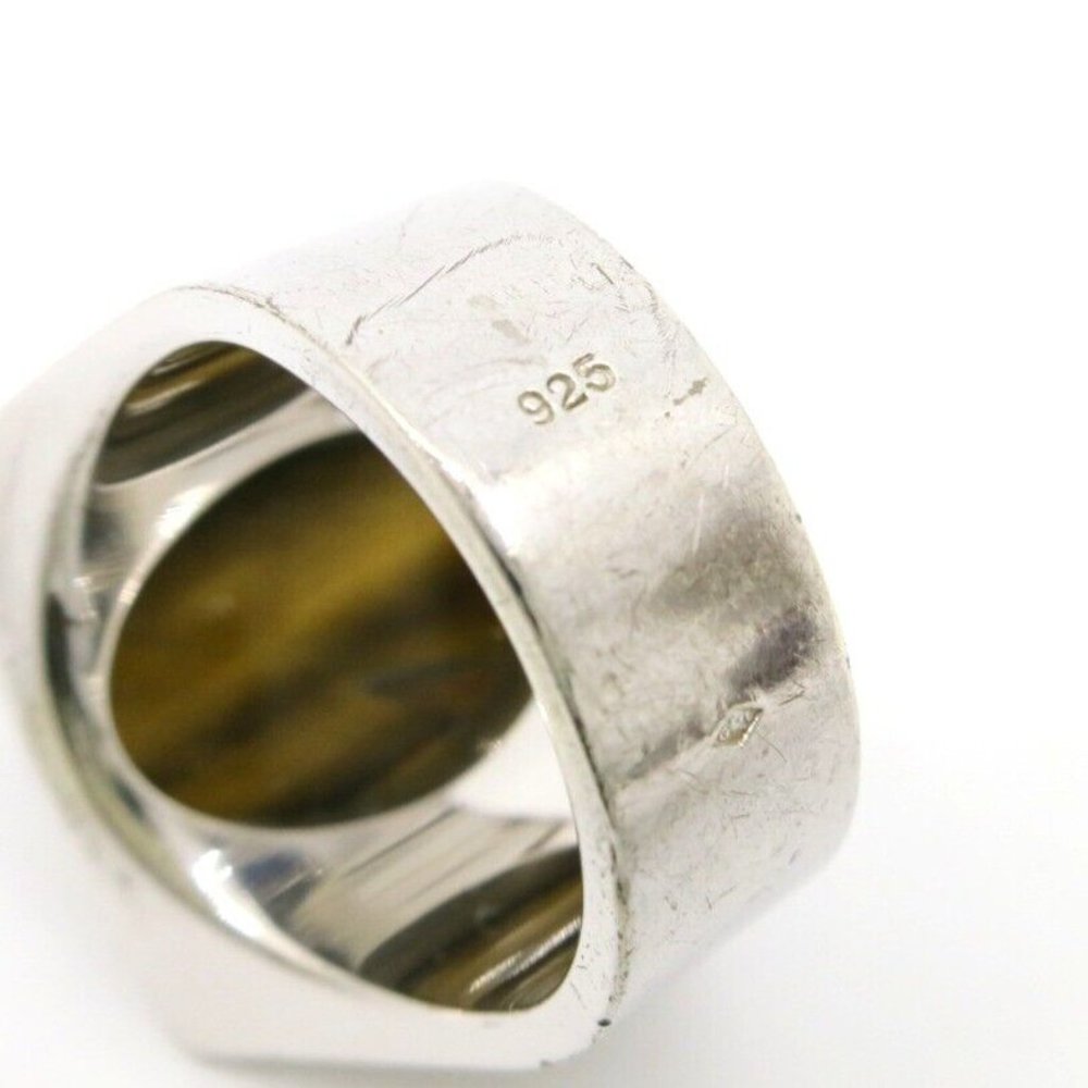 LOUIS VUITTON Chevalier Ring tiger eye 925 Silver - Picture 6 of 11